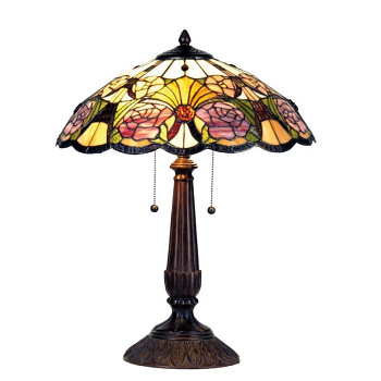 Stolní lampa Tiffany FLOWERS Clayre & Eef 5LL-5546