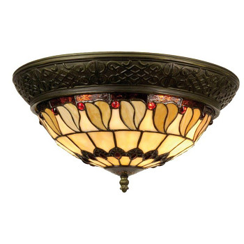 Stropní lampa Tiffany TRIANGLE Clayre & Eef 5LL-5547