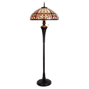 Stojací lampa Tiffany ROSE Clayre & Eef 5LL-5598