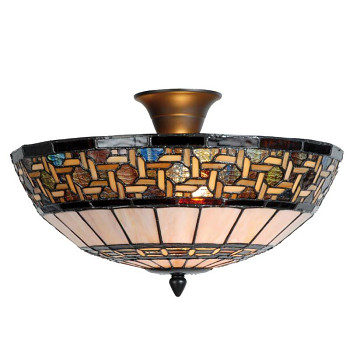 Stropní lampa Tiffany ART DECO Clayre & Eef 5LL-5604