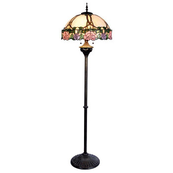 Stojací lampa Tiffany ROSE Clayre & Eef 5LL-5612
