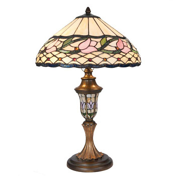 Stolní lampa Tiffany FLOWERS Clayre & Eef 5LL-5774