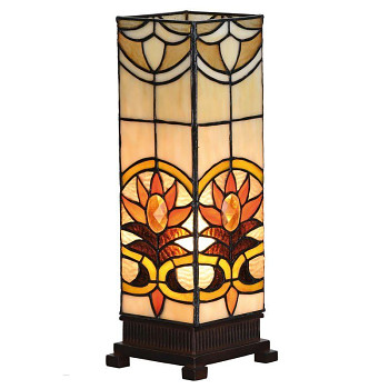 Stolní lampa Tiffany ORANGE SUN Clayre & Eef 5LL-5779