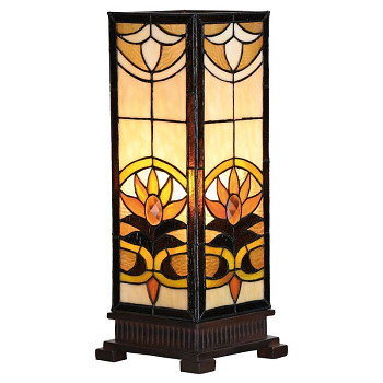 Stolní lampa Tiffany ORANGE SUN Clayre & Eef 5LL-5780