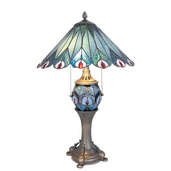 Stolní lampa Tiffany ART DECO Clayre & Eef 5LL-5829