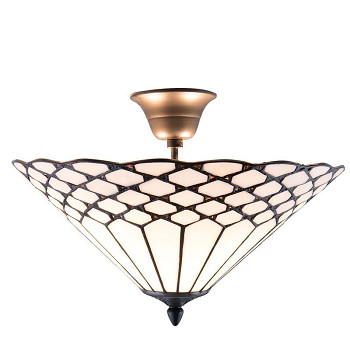 Stropní lampa Tiffany WHITE NIGHT Clayre & Eef 5LL-5890