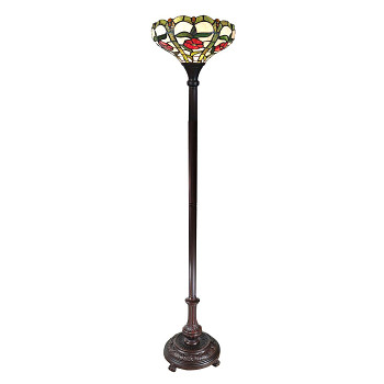 Stojací lampa Tiffany FLOWERS Clayre & Eef 5LL-6025