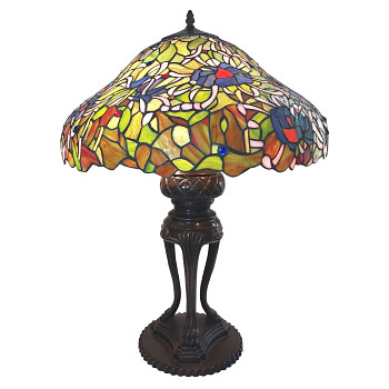 Stolní lampa Tiffany FLOWERS Clayre & Eef 5LL-6055