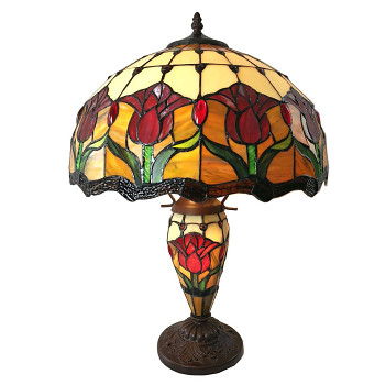 Stolní lampa Tiffany TULIPS Clayre & Eef 5LL-6071