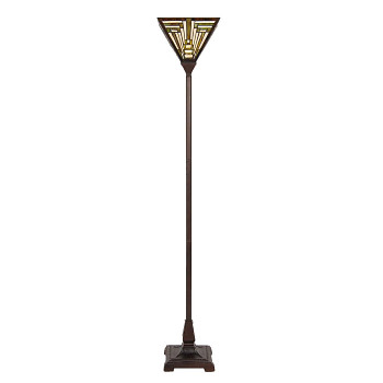 Stojací lampa Tiffany BROWN MINIMALISM Clayre & Eef 5LL-6079