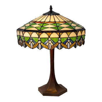 Stolní lampa Tiffany TRIANGLE Clayre & Eef 5LL-6086
