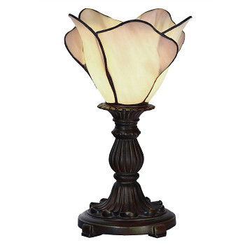 Stolní lampa Tiffany THE WHITE FLOWER Clayre & Eef 5LL-6099N