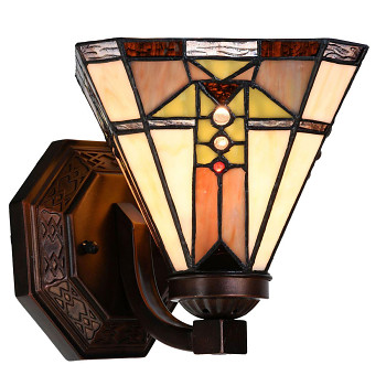 Nástěnná lampa Tiffany ART DECO Clayre & Eef 5LL-6100