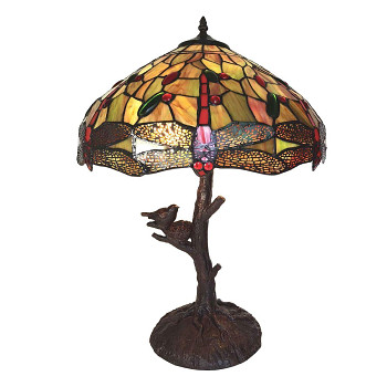 Stolní lampa Tiffany DRAGONFLY Clayre & Eef 5LL-6111