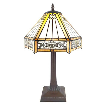 Stolní lampa Tiffany ART DECO Clayre & Eef 5LL-6125