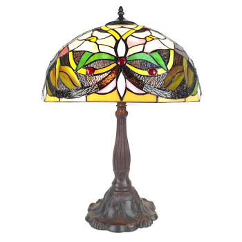 Stolní lampa Tiffany FLOWERS Clayre & Eef 5LL-6126