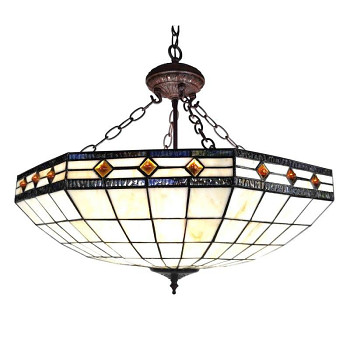 Závěsná lampa Tiffany ART DECO Clayre & Eef 5LL-6127