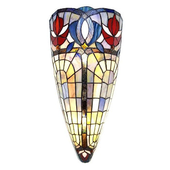 Nástěnná lampa Tiffany FLOWERS Clayre & Eef 5LL-6143
