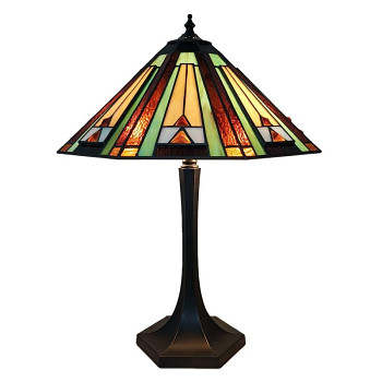 Stolní lampa Tiffany ART DECO Clayre & Eef 5LL-6170