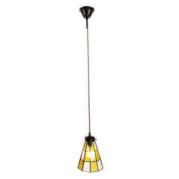 Závěsná lampa Tiffany DARK SUNFLOWER Clayre & Eef 5LL-6199
