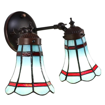 Nástěnná lampa Tiffany ROYAL BLUE Clayre & Eef 5LL-6213