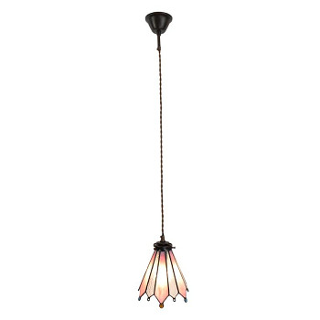 Závěsná lampa Tiffany FLOWER DOTS Clayre & Eef 5LL-6218