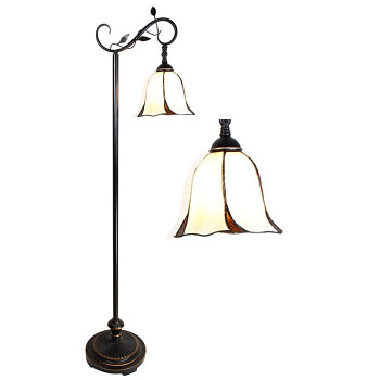 Stojací lampa Tiffany FLOWER Clayre & Eef 5LL-6240