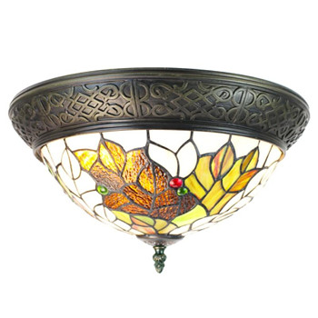 Stropní lampa Tiffany FLOWERS Clayre & Eef 5LL-6261