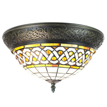 Stropní lampa Tiffany ART DECO Clayre & Eef 5LL-6266