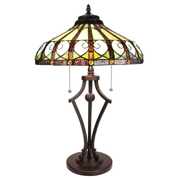 Stolní lampa Tiffany MAJESTIC SENSE Clayre & Eef 5LL-6278
