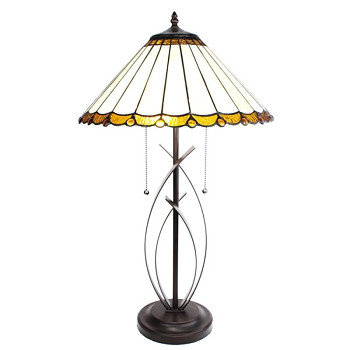Stolní lampa Tiffany RUSTIC FLOWER Clayre & Eef 5LL-6282
