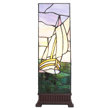 Stolní lampa Tiffany SAILBOAT Clayre & Eef 5LL-6293