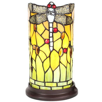 Stolní lampa Tiffany DRAGONFLY ETERNITY Clayre & Eef 5LL-6299