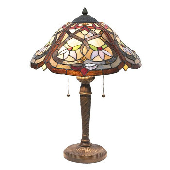 Stolní lampa Tiffany FLOWERS Clayre & Eef 5LL-7808