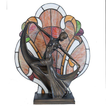 Dekorativní  Stolní lampa Tiffany WOMAN Clayre & Eef 5LL-5783