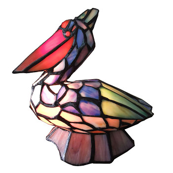 Dekorativní stolní lampa Tiffany BIRD Clayre & Eef 5LL-6003