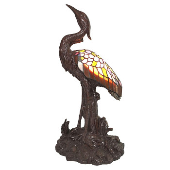 Dekorativní stolní lampa Tiffany BIRD Clayre & Eef 5LL-6064