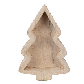 Dekorativní dřevěná miska CHRISTMAS TREE Clayre & Eef 6H2132