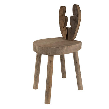 Dřevěná stolička na rostliny Clayre & Eef 6H2211