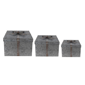 Sada tří kovových boxů Clayre & Eef 6Y4891