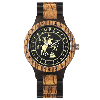 Pánské dřevěné hodinky BOBO BIRD Viking Runes VI