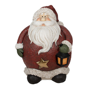 Dekorativní figurka Santa Clause s lucernou Clayre & Eef 5PR0122