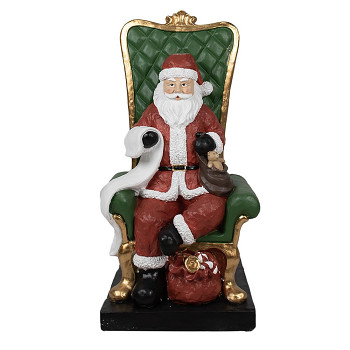 Dekorativní figurka Santa Clause v křesle Clayre & Eef 5PR0123