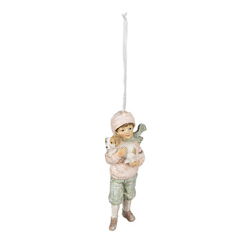 Dekorativní figurka chlapce s pejskem Clayre & Eef 6PR4914
