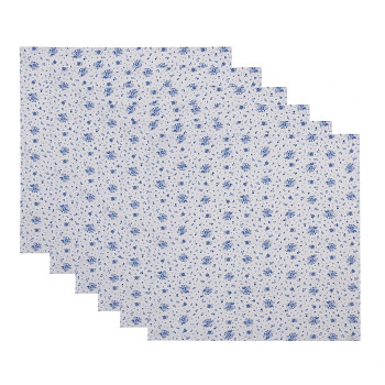 Textilní ubrousky BLUE ROSE BLOOMING (sada 6 kusů) Clayre & Eef BRB43