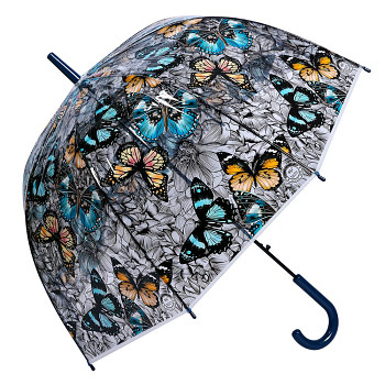 Deštník BUTTERFLIES BLUE Clayre & Eef JZUM0062BL