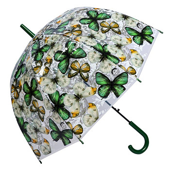 Deštník BUTTERFLIES GREEN Clayre & Eef JZUM0062GR
