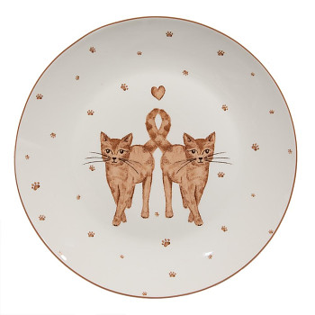 Porcelánový dezertní talíř KITTY CATS Clayre & Eef KCSDP