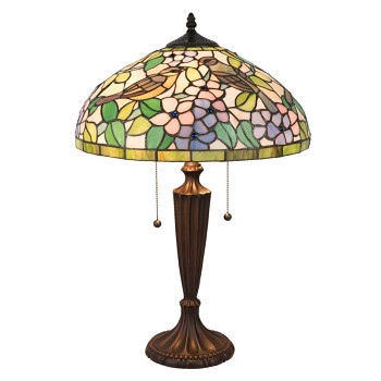 Stolní lampa Tiffany BIRD Clayre & Eef 5LL-5209