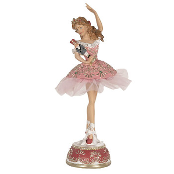 Dekorativní figurka baleríny s Louskáčkem Clayre & Eef 6PR4906